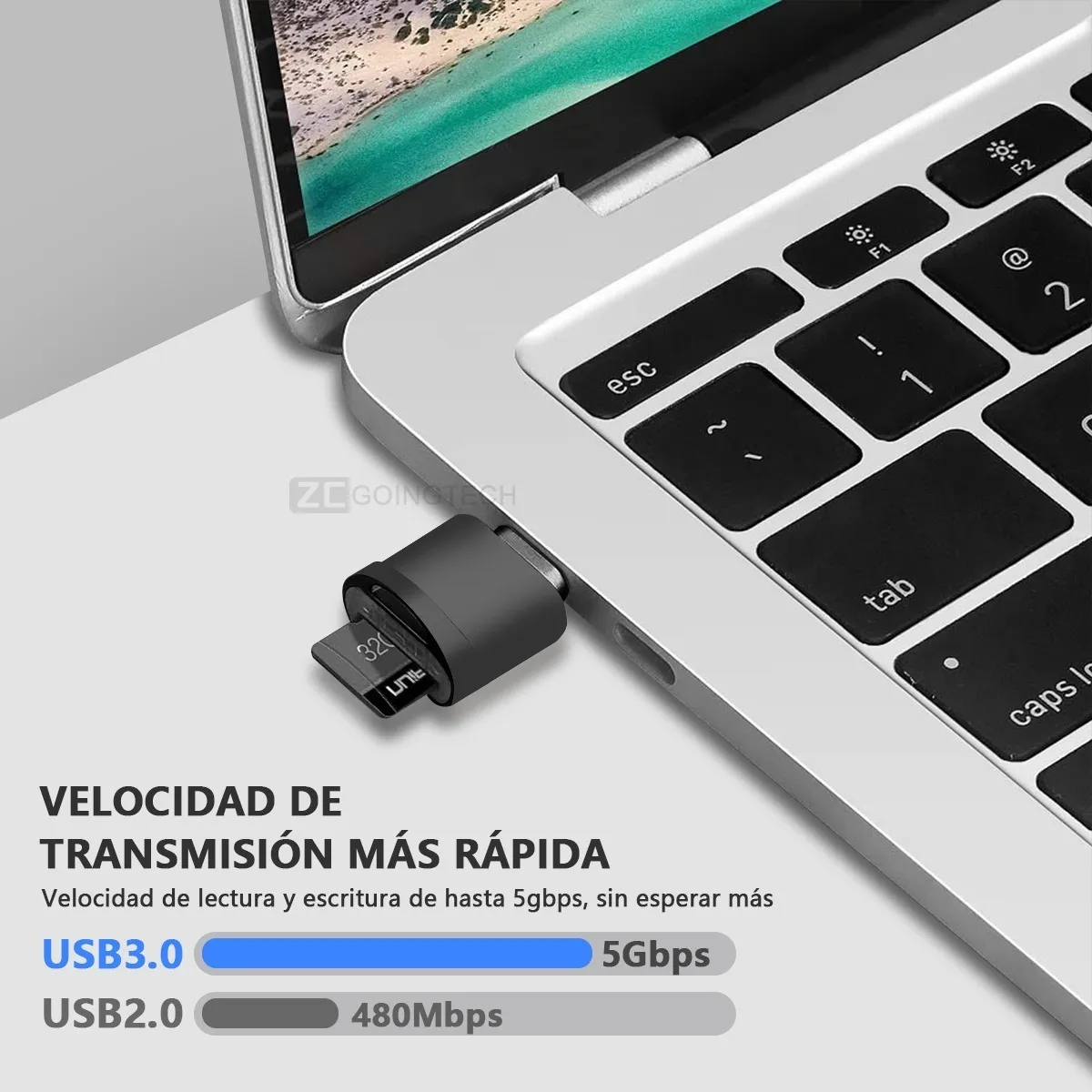 2 Adaptadores OTG USB-C con Lector MicroSD - Image 2