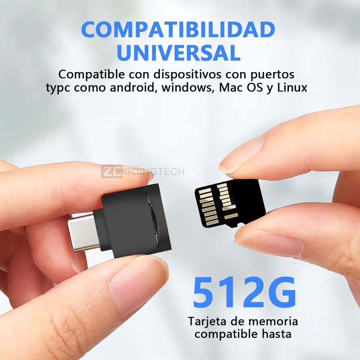 2 Adaptadores OTG USB-C con Lector MicroSD - Image 3